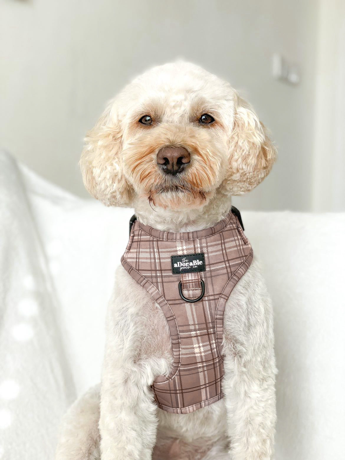 Adjustable Harness - LUXE Mocha Plaid