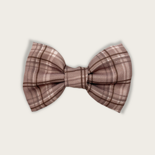 Bow Tie - LUXE Mocha Plaid