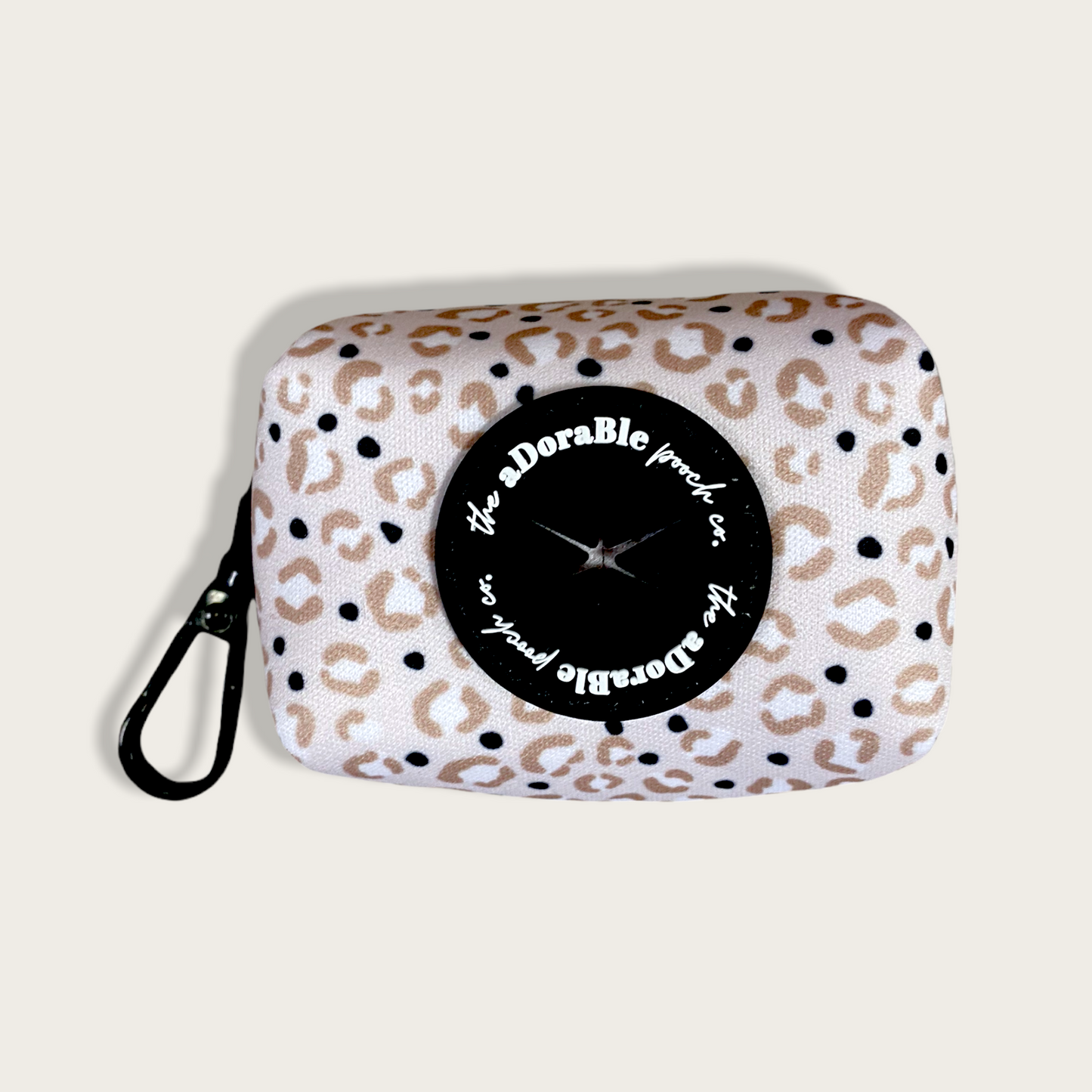 Poop Bag Holder - LUXE Oyster Leopard